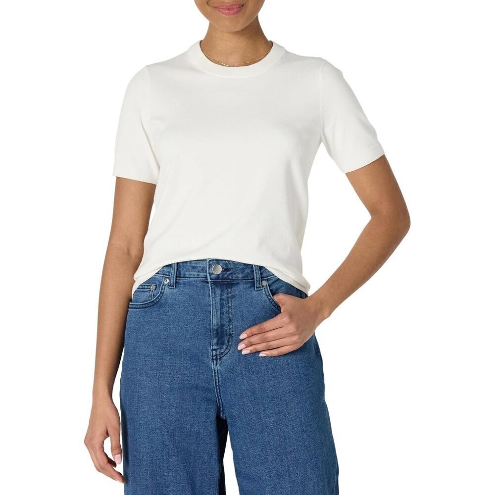 Women's Viscose Blend Short Sleeve Pullover Sweater Top Regular Fit
